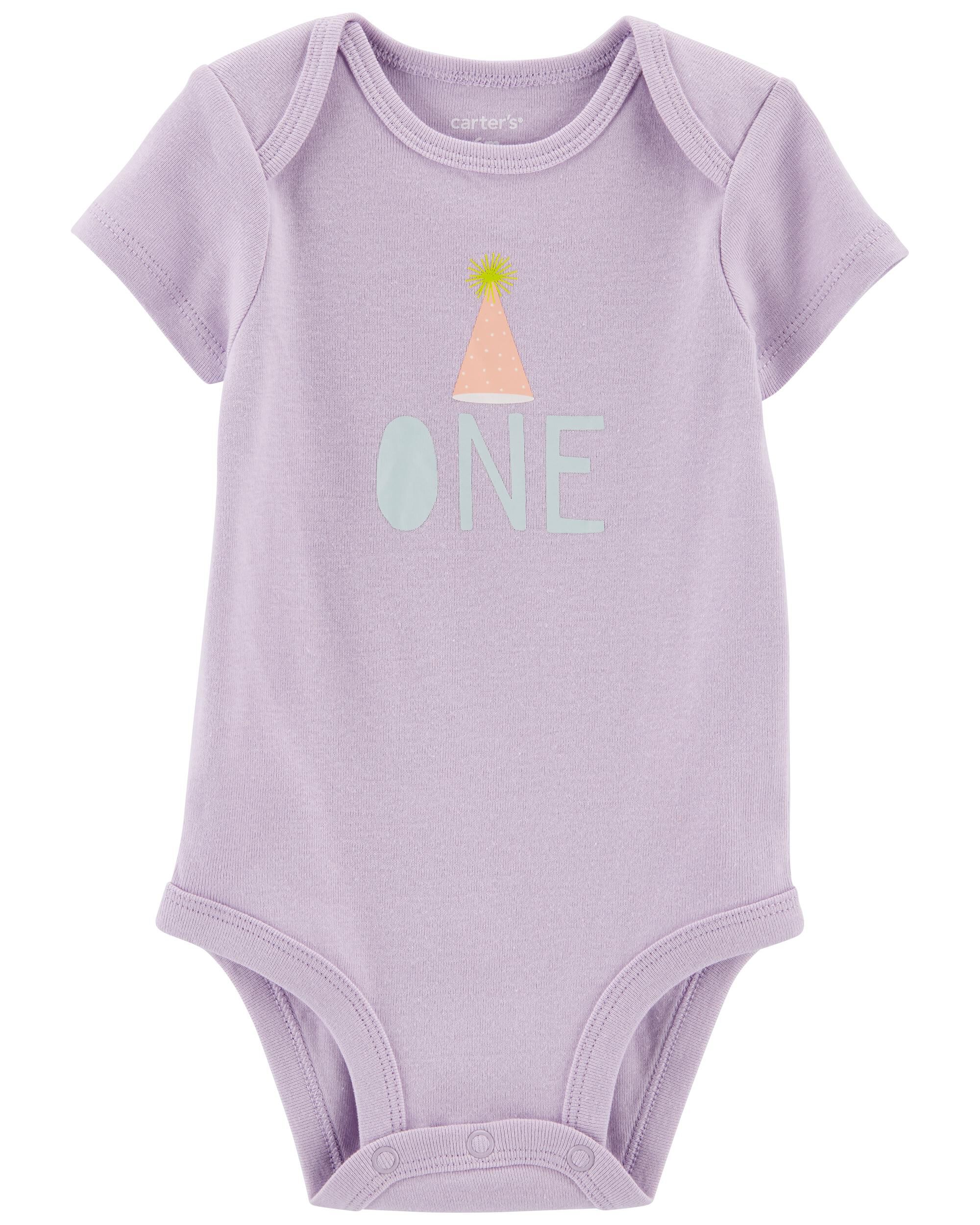 Purple Baby Birthday Short Sleeve Bodysuit Carter s Oshkosh Canada