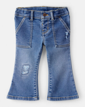 Baby Girl Denim Flare Jeans - Blue, 