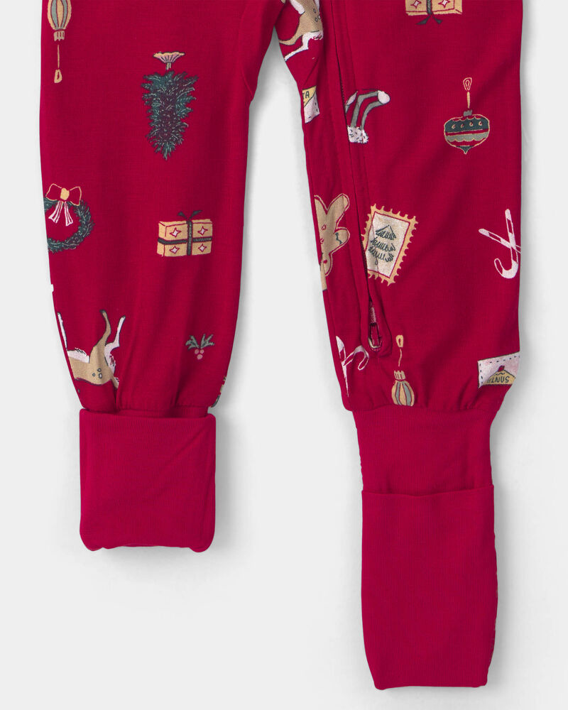 Baby 1-Piece Christmas PurelySoft&trade; Snug Fit Pyjama - Red, image 4 of 10 slides