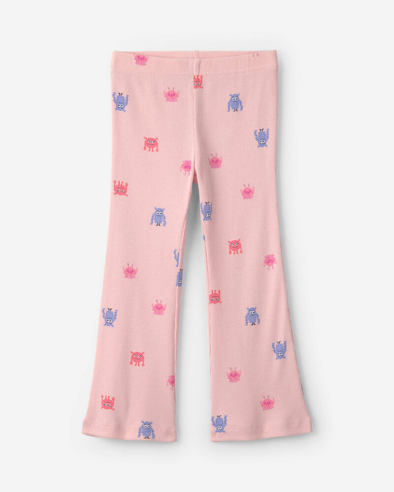 Baby Girl 2-Piece Monster Fleece Hoodie & Pant Set - Pink, image 2 of 5 slides