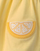 B&eacute;b&eacute; fille - Robe cache-couche sans manches &agrave; motif de citrons - Jaune, image 2 sur 2 diapositives