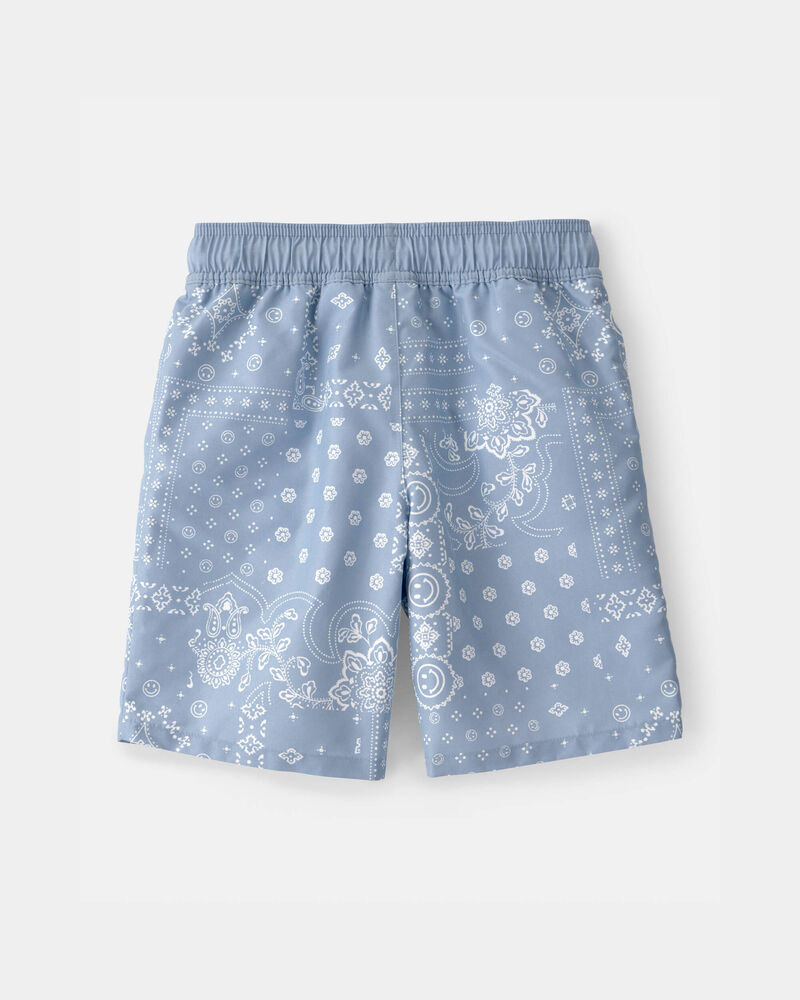 Gar&ccedil;ons - Short maillot de bain &agrave; motif bandana - Bleu, image 2 sur 3 diapositives