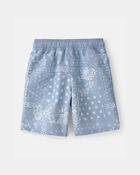 Gar&ccedil;ons - Short maillot de bain &agrave; motif bandana - Bleu, image 2 sur 3 diapositives