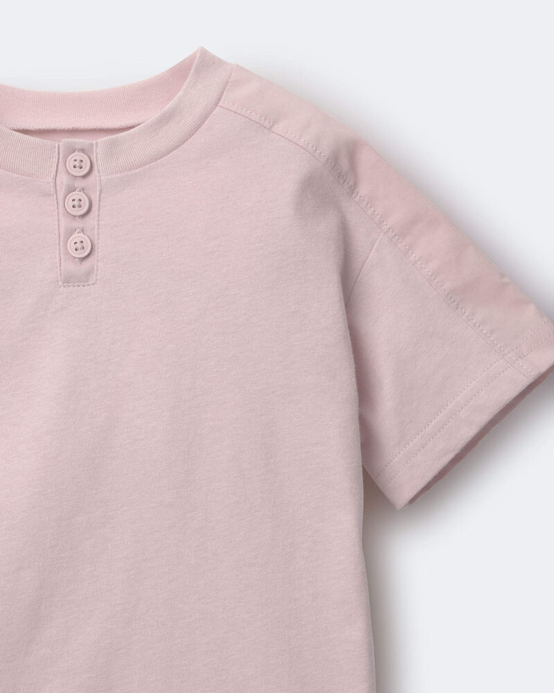 Tout-petit - T-shirt henley - Rose, image 4 sur 6 diapositives