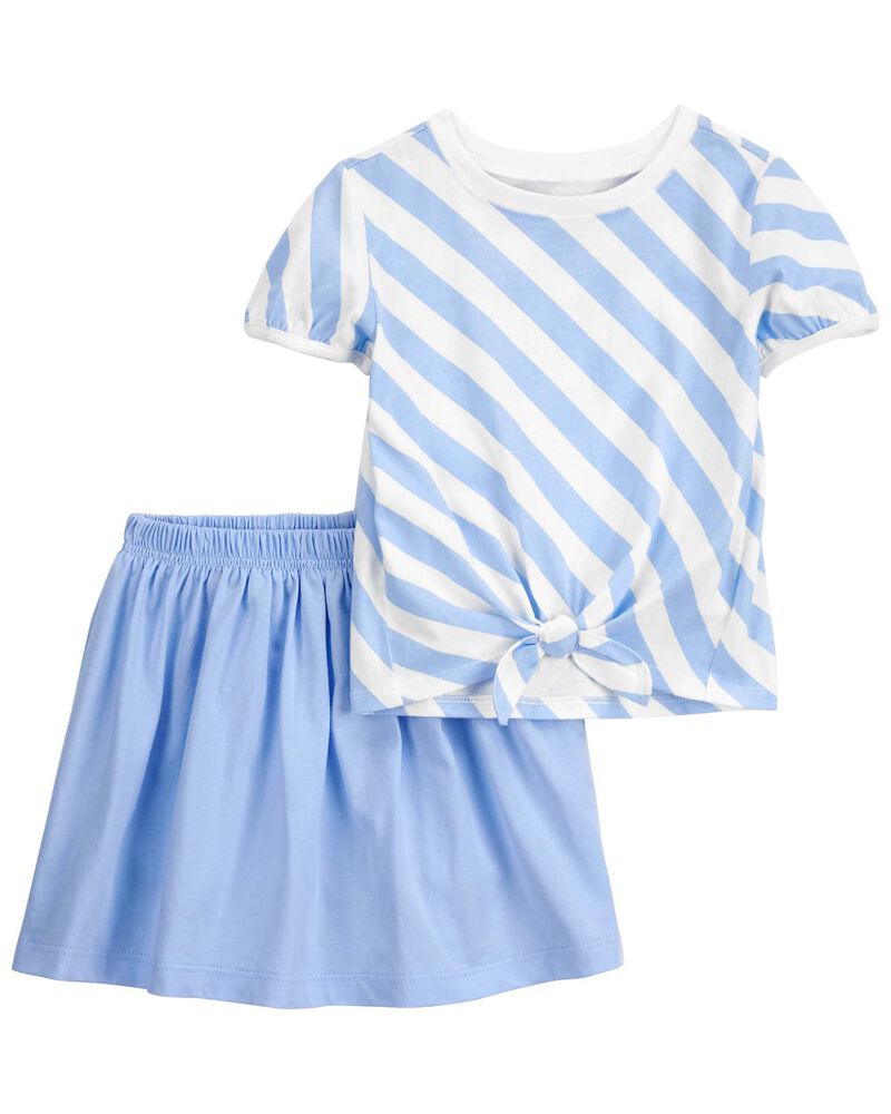 Toddler 2-Piece Striped Top & Skort Set, image 1 of 4 slides