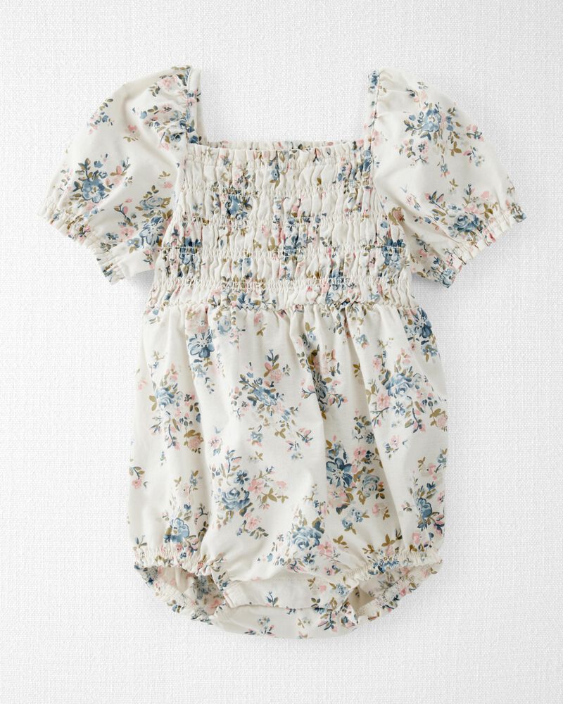Baby Floral-Print Linen Bubble Made with Organic Cotton, image 1 of 5 slides
