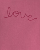 Toddler Girl 2-Piece 'Love' Fleece Long-Sleeve Top & Pant Set - Pink, image 3 of 5 slides