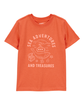Toddler Sea Adventures Short-Sleeve Graphic Tee - Orange, 