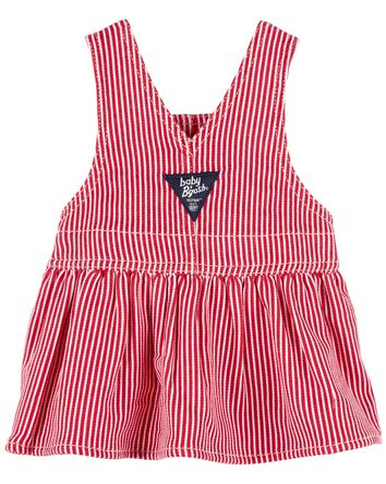 Hickory Stripe Twill Jumper Dress, 