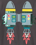 T-shirt manches longues &agrave; imprim&eacute; fus&eacute;e de l&rsquo;espace dinosaure pour tout-petit - Gris, image 4 sur 4 diapositives