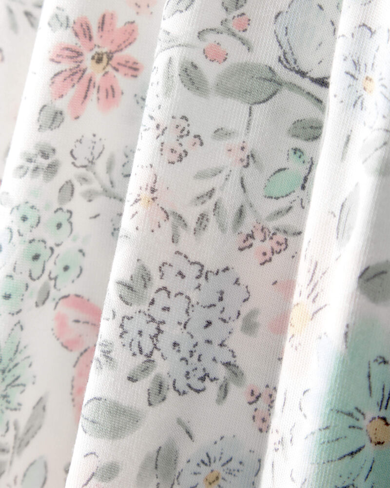 Baby Girl Butterfly Garden 2-Way Zip PurelySoft Sleeper Pyjama, image 5 of 7 slides