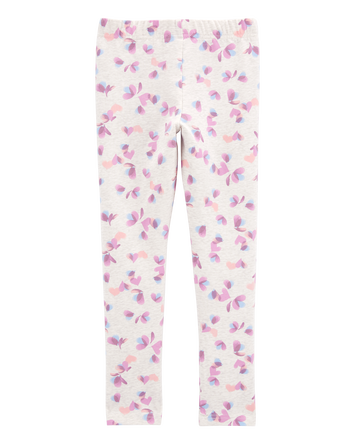Kid Heart-Print Stretch Leggings , 