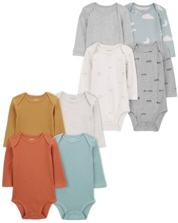 Baby 8-Pack Long-Sleeve Bodysuits, 