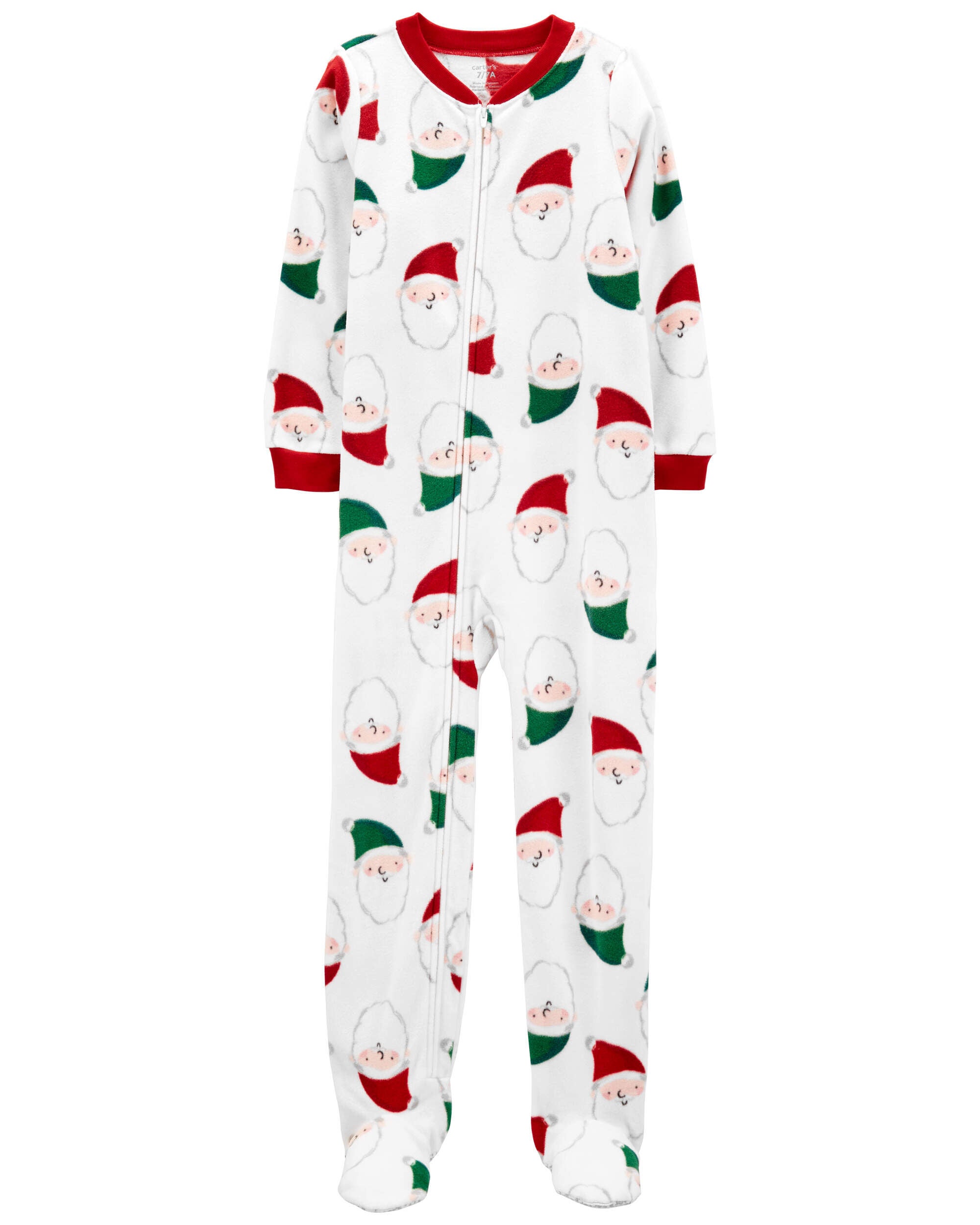 Santa footie pajamas sale