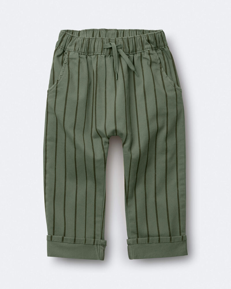 Tout-petit gar&ccedil;on - Pantalon tout-aller &agrave; rayures - Vert olive, image 2 sur 5 diapositives