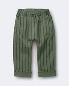 Tout-petit gar&ccedil;on - Pantalon tout-aller &agrave; rayures - Vert olive, image 2 sur 5 diapositives
