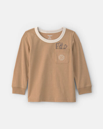 Toddler Boy 'OshKosh' Tools Long-Sleeve Tee - Brown, 
