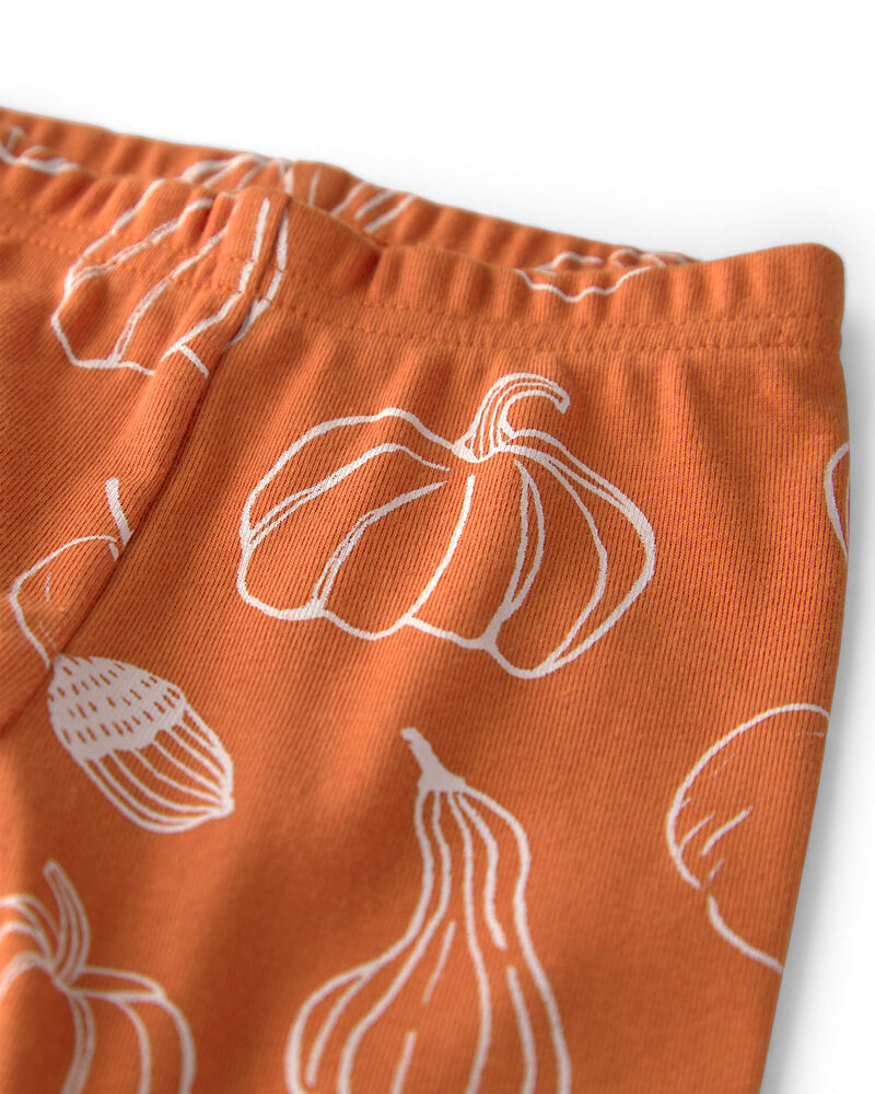 Baby 2-Piece Organic Cotton Pyjamas in Autumn Gourds, image 2 of 4 slides