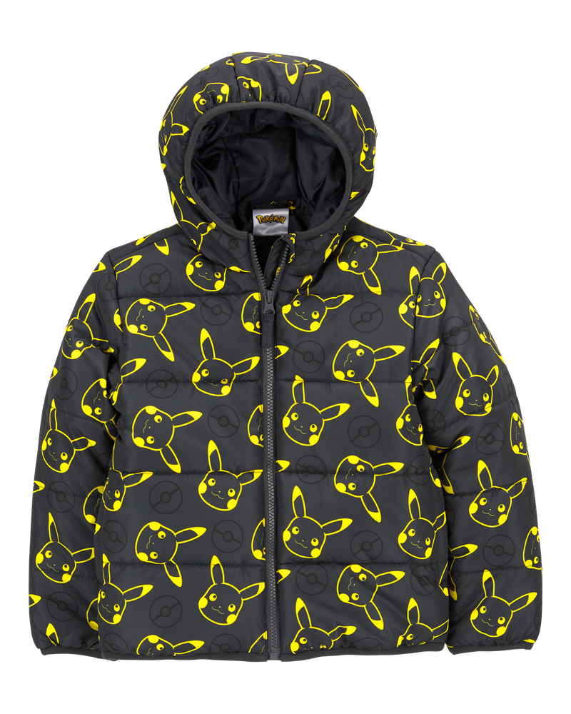 Kid Pikachu Pokémon Puffer Jacket, image 1 of 3 slides