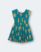 Toddler Girl Avenue Twirl&trade; Dress in Floral Print - Teal, image 2 of 5 slides