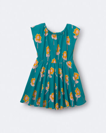 Toddler Girl Avenue Twirl&trade; Dress in Floral Print - Teal, 