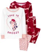 Baby 4-Piece Dog 100% Snug Fit Cotton Pyjamas, image 1 of 4 slides