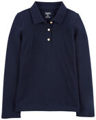 Kid Long-Sleeve Uniform Polo Shirt, image 1 of 3 slides