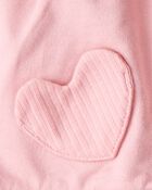 Baby Girl 3-Piece Heart Vest Outfit Set - Pink, image 2 of 5 slides