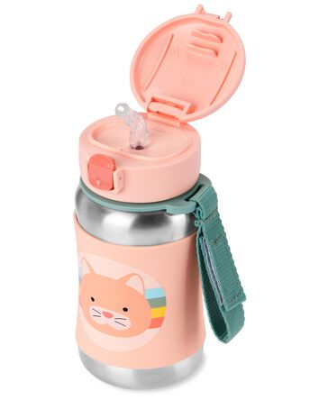 ZOO SS Straw Bottle Rainbow Cat, 