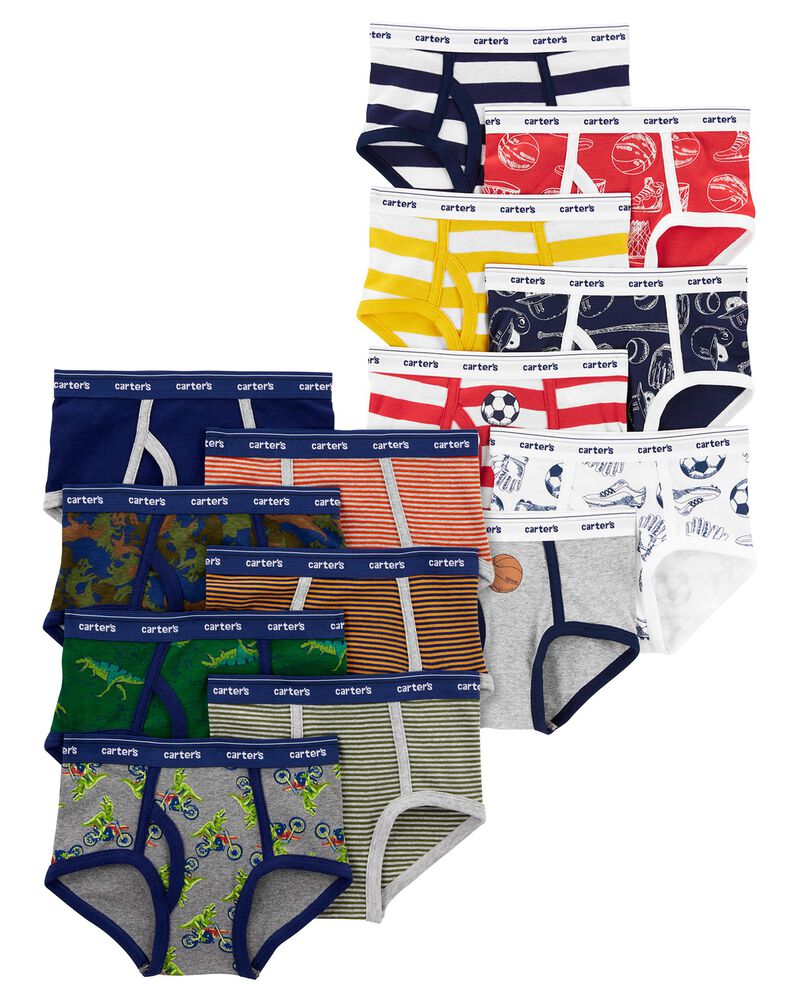 Kid 14-Pack Cotton Briefs, image 1 of 1 slides