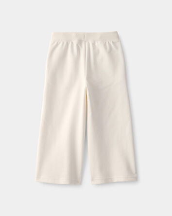 Toddler Girl French Terry Wide-Leg Active Pants - Ivory, 