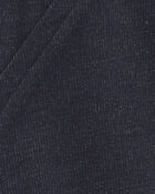 Baby Boy 2-Piece Striped French Terry Long-Sleeve Overall Set - Indigo/Cream, image 4 of 6 slides