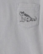Tout-petit gar&ccedil;on - T-shirt &agrave; imprim&eacute; de l&eacute;zard sur la poche - Gris, image 2 sur 2 diapositives
