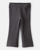 Baby Girl Cotton Flare Active Pants - Black, image 1 of 4 slides