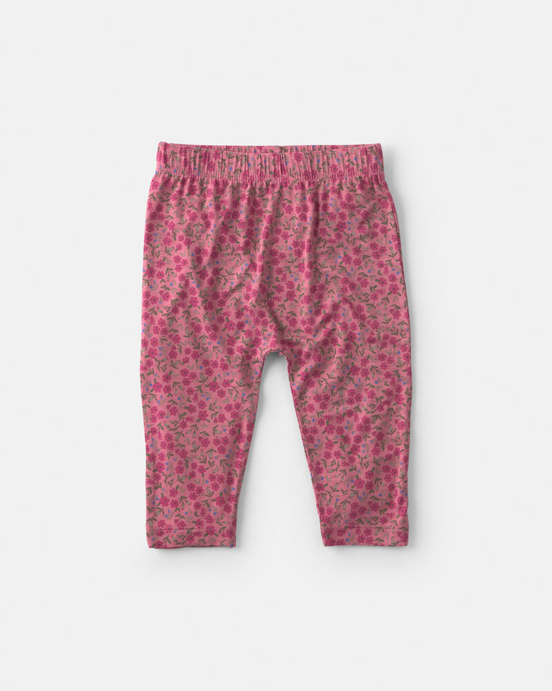 B&eacute;b&eacute; fille - Ensemble 2 pi&egrave;ces PurelySoft cache-couche manches longues et pantalon &agrave; motif floral &ndash; Rose, image 3 sur 4 diapositives