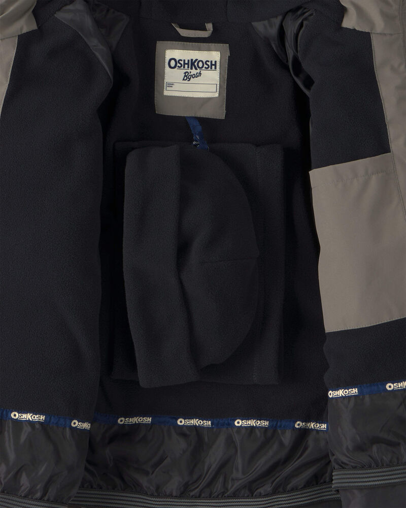 Boys 2 Piece Puffer Snowsuit- Taupe, image 5 of 13 slides