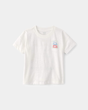 Toddler 'Ahoy There' Graphic Tee - White, 