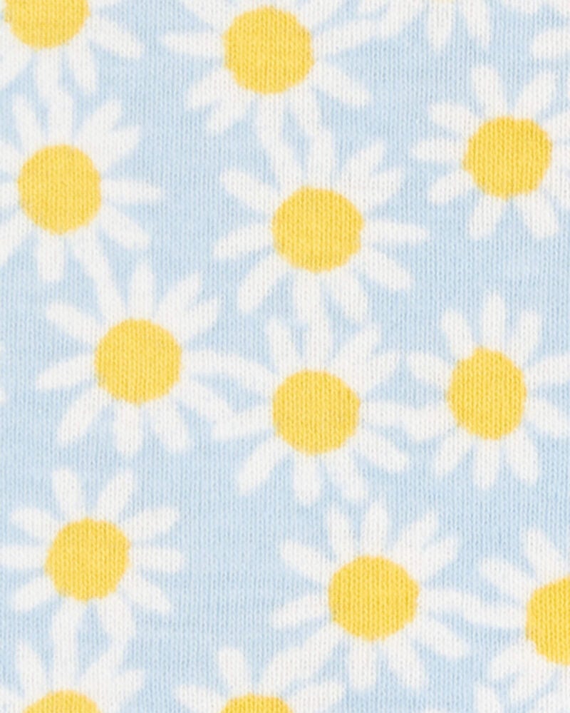 Toddler Daisy Floral Snug Fit Cotton Blend 1-Piece Pyjamas, image 2 of 4 slides