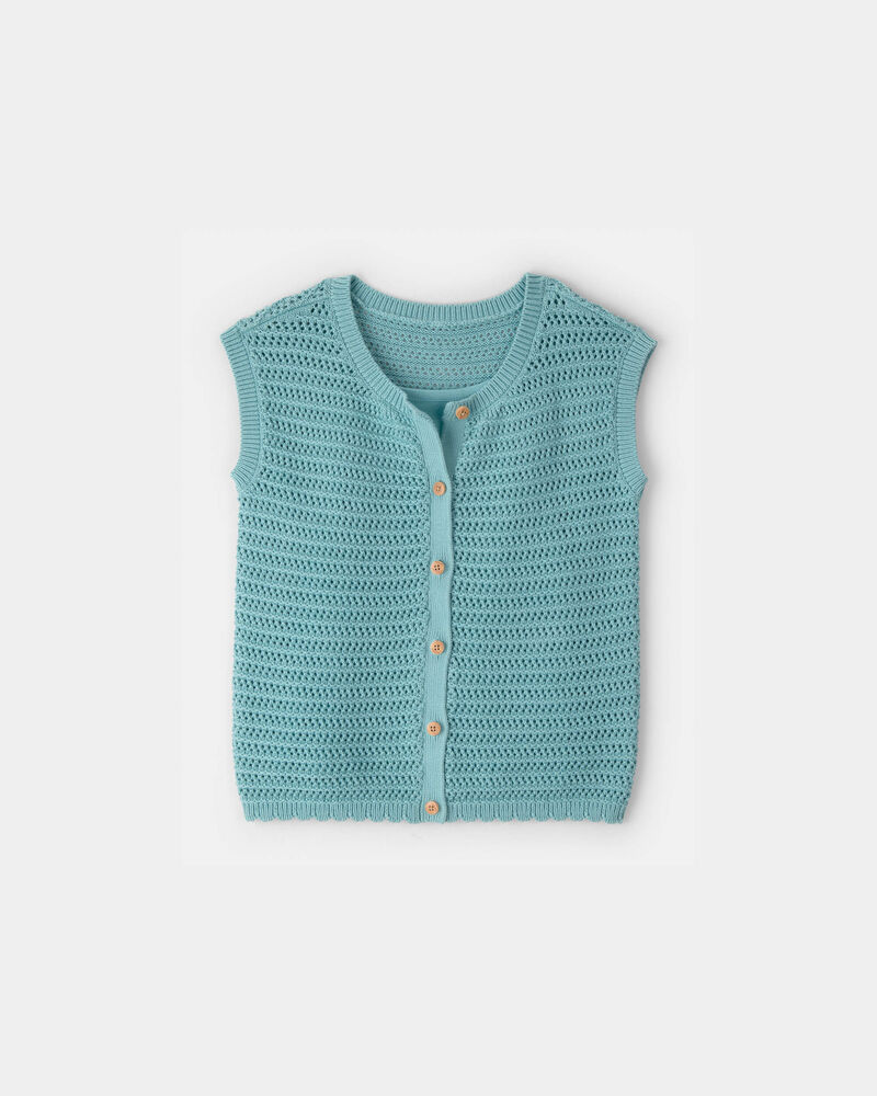 Filles - Ensemble 2 pi&egrave;ces avec gilet - Bleu, image 2 sur 4 diapositives