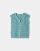 Filles - Ensemble 2 pi&egrave;ces avec gilet - Bleu, image 2 sur 4 diapositives