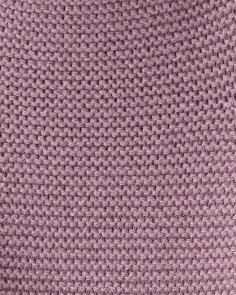 Baby Girl Organic Cotton Sweater Knit Overalls, image 3 of 4 slides