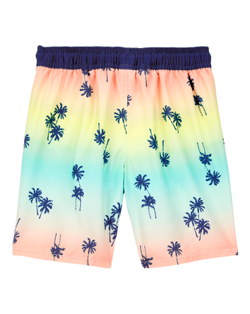 Kid Palm Tree Swim Trunks, 