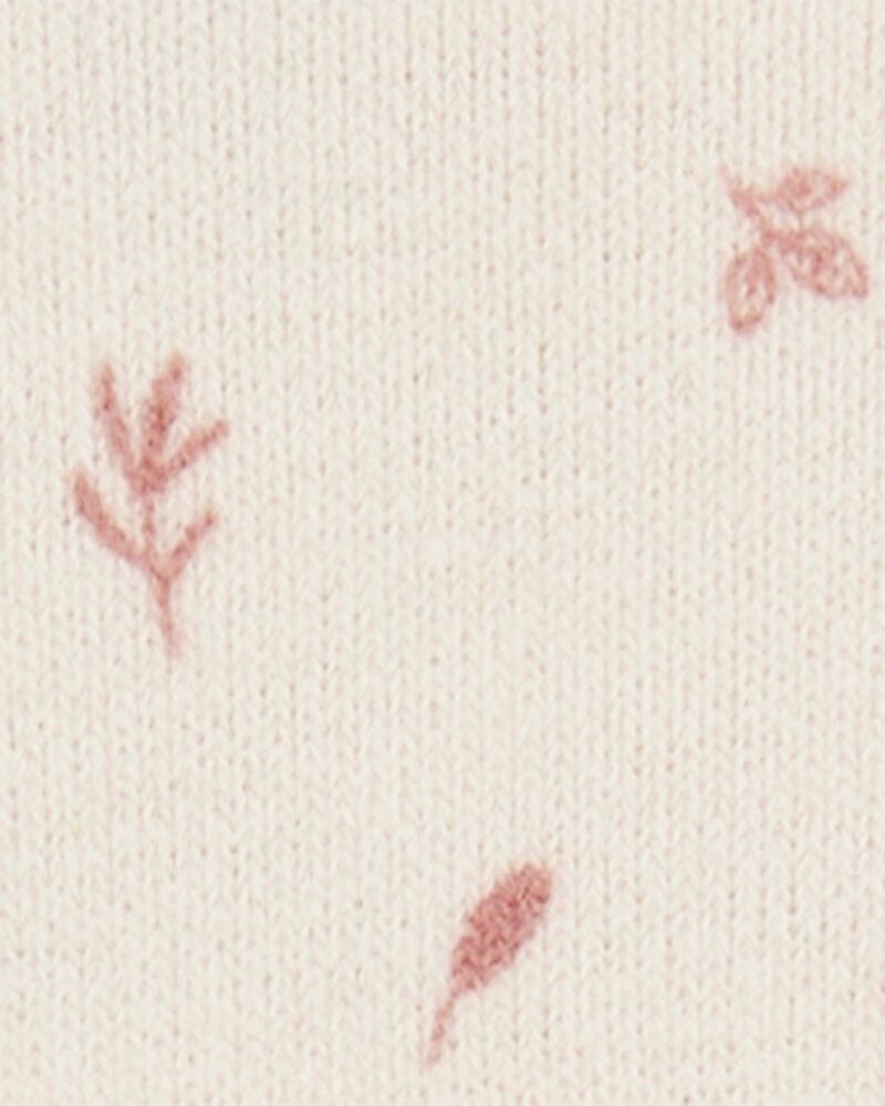 Baby Floral Cotton Blend Dress - Khaki, image 2 of 3 slides