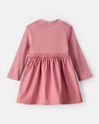 Baby Girl Rib Knit Dress - Pink, image 2 of 5 slides