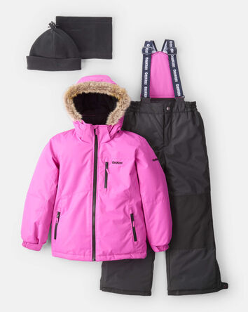 Filles - Combinaison de neige Taslan en une pièce - Rose, 