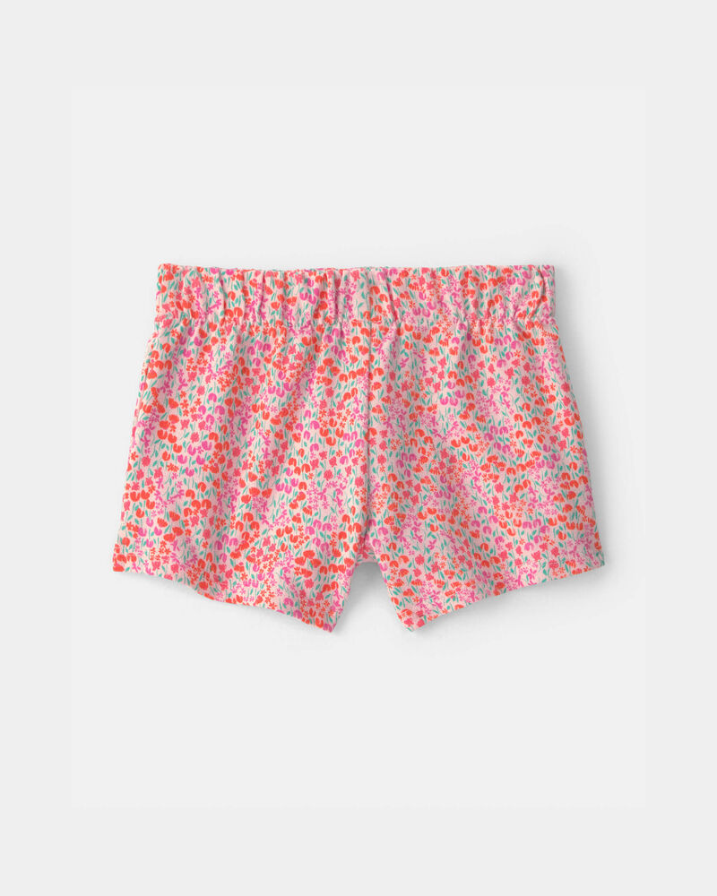 B&eacute;b&eacute; fille - Short en jersey bouclette &agrave; motif floral, image 2 sur 3 diapositives