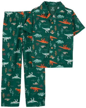 2-Piece Dinosaur Coat Style Pyjamas, 