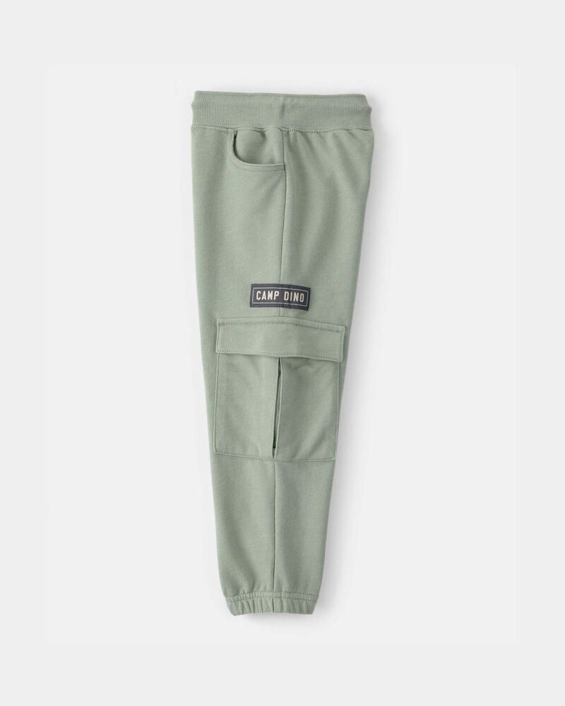Toddler Boy 'Camp Dino' French Terry Cargo Joggers - Green, image 3 of 5 slides