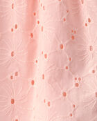 B&eacute;b&eacute; fille - Robe &agrave; manches courtes en tissu ajour&eacute; - Rose, image 4 sur 4 diapositives
