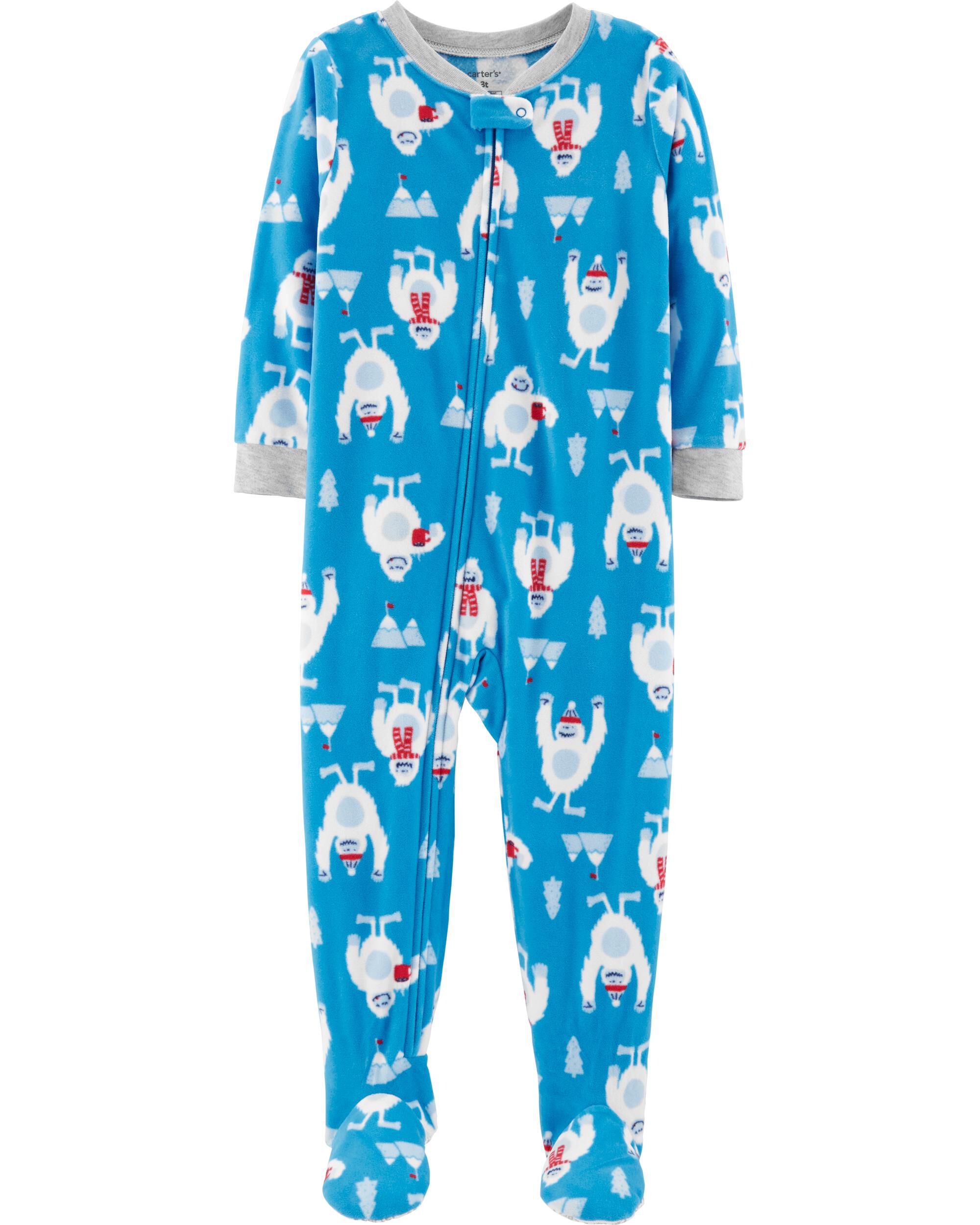 carters one piece fleece pajamas